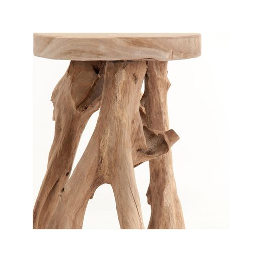 Banqueta de madeira, 35x35x50 cm