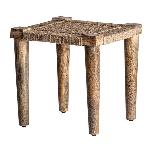 Kaaji Mango Wood Stool, 41x41x41cm