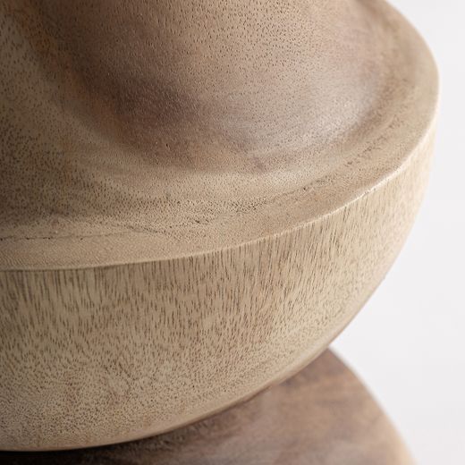 Taburete de madera de suar en marrón, 30 x 30 x 61 cm | Kalandi