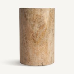 Taburete de madera de suar en marrón, 33 x 33 x 50 cm | Guelma