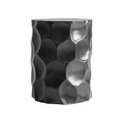 Taburete de madera de suar en negro, 35 x 35 x 45 cm | Kialeh