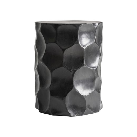 Taburete de madera de suar en negro, 35 x 35 x 45 cm | Kialeh