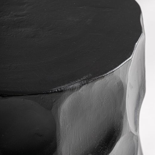 Taburete de madera de suar en negro, 35 x 35 x 45 cm | Kialeh