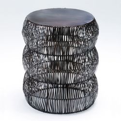 Bronze Metal Stool, Ø43x50cm