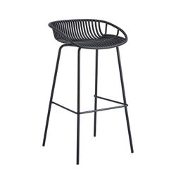 Pall av polypropen och metall i svart, 44 x 47 x 88 cm | Skal