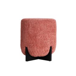 Taburete de tejido en rosa, 41 x 41 x 47 cm | Lemuy