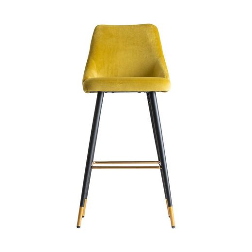 Gele Carpi fluwelen kruk, 50x56x110cm
