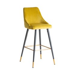 Gele Carpi fluwelen kruk, 50x56x110cm