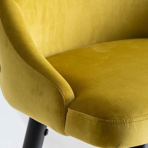 Gele Carpi fluwelen kruk, 50x56x110cm