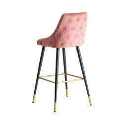Σκαμπό Carpi Pink Velvet, 50x56x110cm