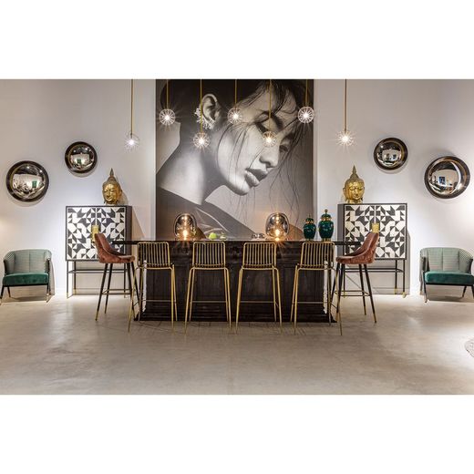 Carpi Pink Velvet Pall, 50x56x110cm