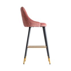Σκαμπό Carpi Pink Velvet, 50x56x110cm