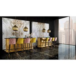 Carpi Pink Velvet Pall, 50x56x110cm