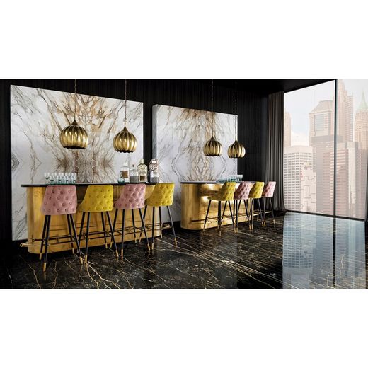 Carpi Pink Velvet Pall, 50x56x110cm