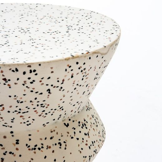 Epoxy terrazzo pall, 35x35x46 cm