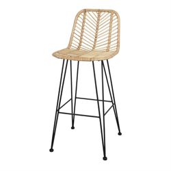 Medium naturlig rotting och stålpall, 41 x 49 x 94 cm | Medea