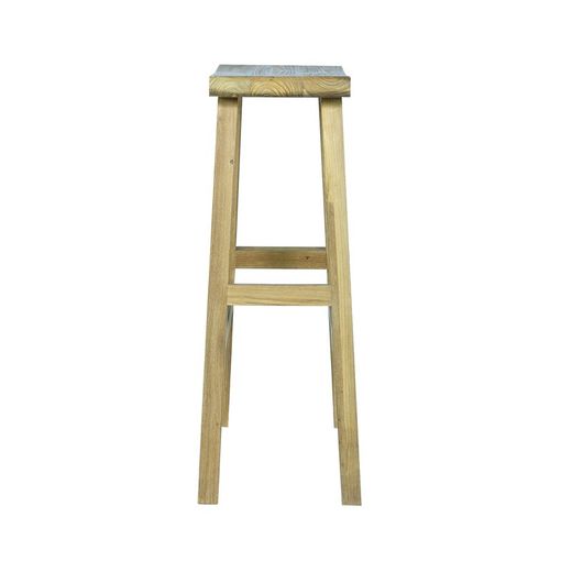 Outdoor stool made of recycled teak wood in natural, 53 x 31 x 80 cm | Pyu
