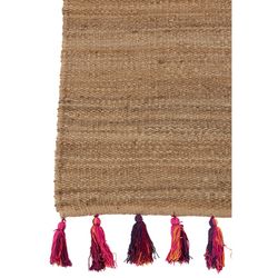 Alfombra de Yute Natural 300x200 cm con Borlas