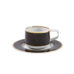 Porcelanowa filiżanka i spodek do kawy Carrara, Ø12,6x4,9 cm
