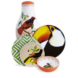 Taza café c/platillo porcelana Olhar O Brasil, Ø13x7,5 cm