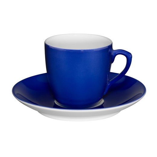 Tazza da caffè e piattino in porcellana blu, 11,5 x 11,5 x 5,5 cm | Colori