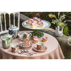 Antique Blue and White Porcelain Coffee Cup and Saucer, 11.6 x 11.6 x 5.44 cm | The Meaning