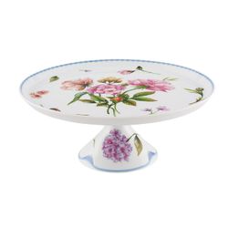 Prato de porcelana multicolorido para bolo, 28,2 x 28,2 x 11,6 cm | Bridgerton