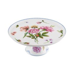 Prato de porcelana multicolorido para bolo, 28,2 x 28,2 x 11,6 cm | Bridgerton