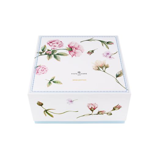 Prato de porcelana multicolorido para bolo, 28,2 x 28,2 x 11,6 cm | Bridgerton