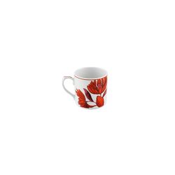 Service à café en porcelaine multicolore (tasse et soucoupe), 11,6 x 11,6 x 5,4 cm | Lotus