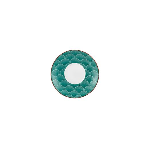 Service à café en porcelaine multicolore (tasse et soucoupe), 11,6 x 11,6 x 5,4 cm | Lotus