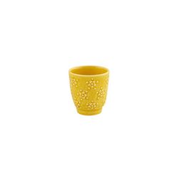 Tazza da caffè in terracotta gialla, 6,3 x 6,3 x 6,8 cm | Flora
