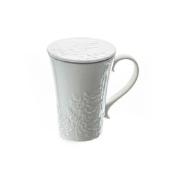 Taza de gres con filtro, 9,5x14,5x12,5 cm