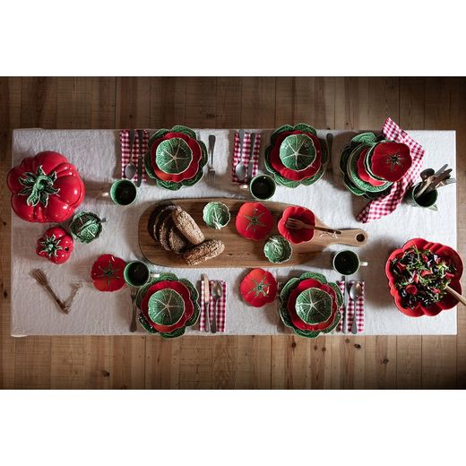 Tasse en faïence verte, 14 x 12 x 10,5 cm | Chou