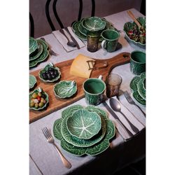 Tasse en faïence verte, 14 x 12 x 10,5 cm | Chou