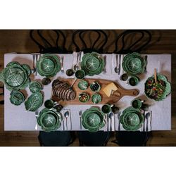 Tasse en faïence verte, 14 x 12 x 10,5 cm | Chou