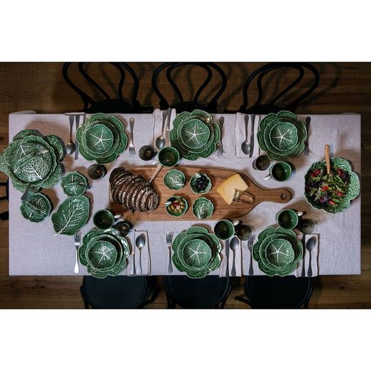 Tasse en faïence verte, 14 x 12 x 10,5 cm | Chou