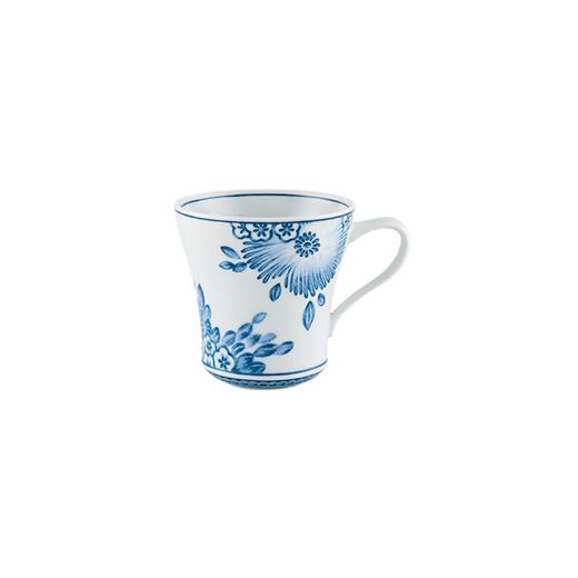 Tazza in porcellana bianca e blu, 13,3 x 10,3 x 10,2 cm | Coralina Blue