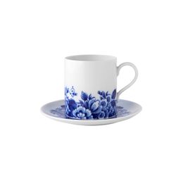 Blue and white porcelain tea cup and saucer, 15.2 x 15.2 x 10.3 cm | Blue Ming