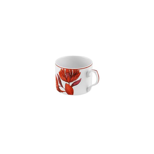 Service à thé en porcelaine multicolore (tasse et soucoupe), 14,9 x 14,9 x 6,7 cm | Lotus