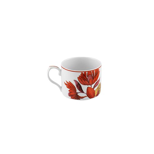 Service à thé en porcelaine multicolore (tasse et soucoupe), 14,9 x 14,9 x 6,7 cm | Lotus