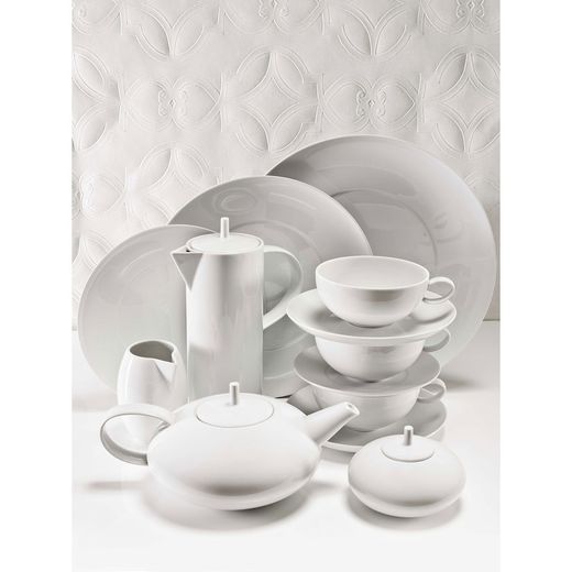 Porcelain breakfast cup and saucer Domo Whité, Ø19.1x5.7 cm