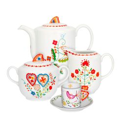 Vila Verde porcelain tea cup and saucer, Ø14.9x6.6 cm