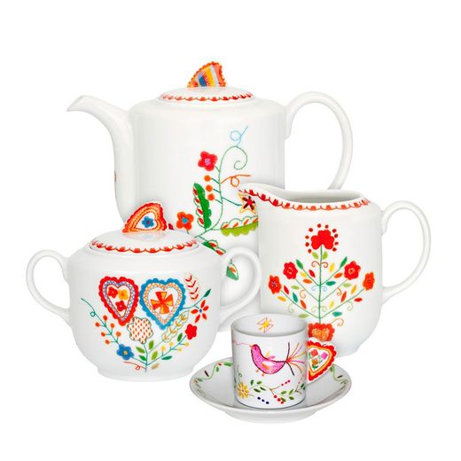 Vila Verde porcelain tea cup and saucer, Ø14.9x6.6 cm