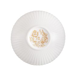 White and gold porcelain cereal bowl, 15.2 x 15.2 x 6 cm | 200 Years