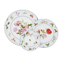 Ensemble de 3 assiettes en porcelaine multicolores | Bridgerton