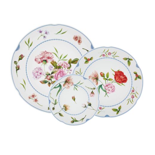 Ensemble de 3 assiettes en porcelaine multicolores | Bridgerton