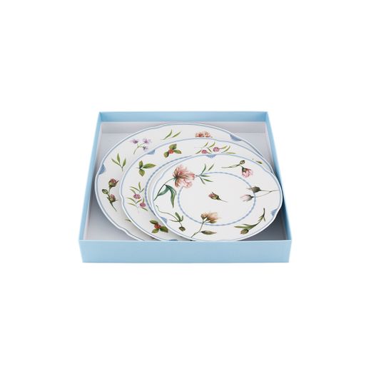 Ensemble de 3 assiettes en porcelaine multicolores | Bridgerton