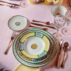 Assiette creuse en porcelaine multicolore, 22,8 x 22,8 x 3,7 cm | Hérança