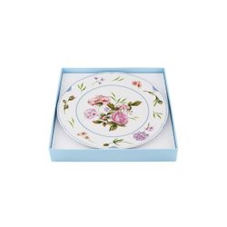 Plat de service en porcelaine multicolore, 32,8 x 32,8 x 2,9 cm | Bridgerton